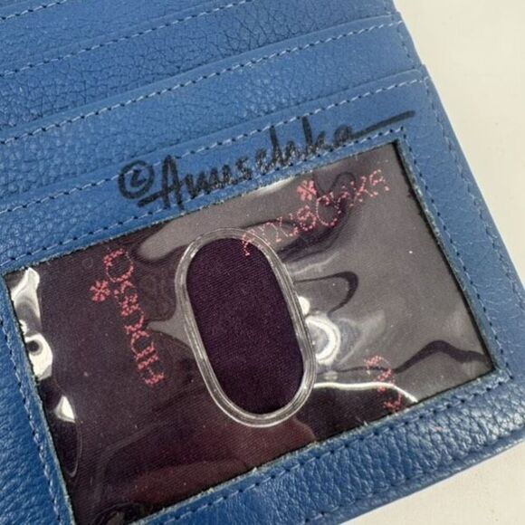 Anuschka Women's Hand Painted Genuine Leather RFID Organizer Wallet Multicolor - Picture 4 of 11